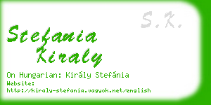stefania kiraly business card