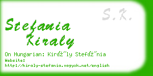 stefania kiraly business card